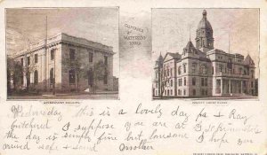 Glimpses of Waterloo Iowa Government Building Court House 1907 postcard