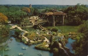 San Antonio TX, Texas - Sunken Garden with Oriental Landscaping and Flowers