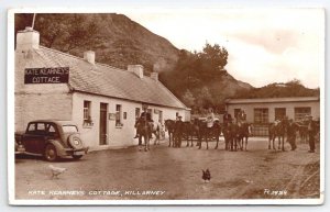 Ireland RPPC Kate Kearney's Cottage Killarney People On Horseback Postcard S26