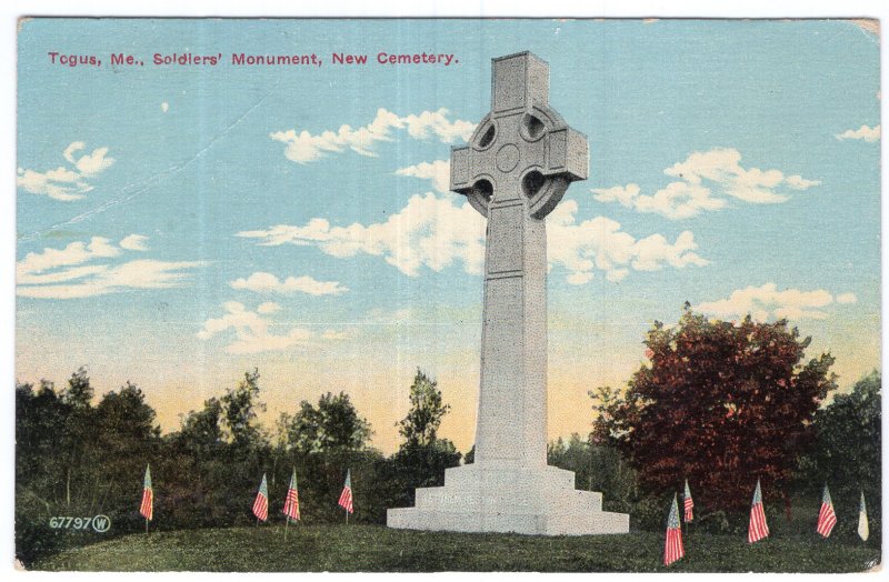 Togus, Me, Soldiers' Monument, New Cemetery