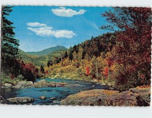 Postcard View along the highway, Fall Comes to the Ausable River, New York