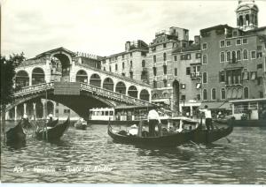 Italy, Venice, Venzia, Ponte di Rialto, unused real photo Postcard