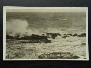 Wales Glamorgan PORTHCAWL Rough Sea c1930s RP Postcard