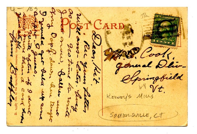 CT - Somersville. Keeney's Mills