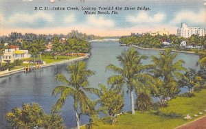 Indian Creek, Looking Toward 41st Street Bridge Miami Beach, Florida  