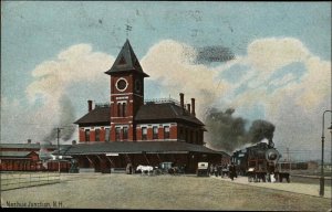 Nashua New Hampshire NH Train Station Depot 1900s-10s Postcard