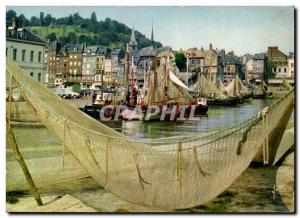 Modern Postcard The Port of Honfleur Fishing Fishing nets