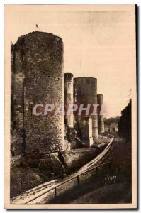 Postcard Old La Douce France Loire Castles Chateau de Loches West Facade