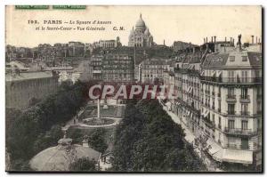 Paris Old Postcard Square d & # 39anvers and sacred Heart