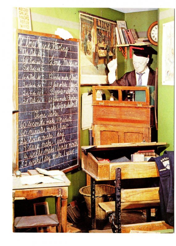 Schoolroom, 1930s, Teacher, Blackboard, Museum of Childhood, Edinburgh Scotland