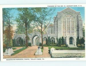 Unused W-Border CHURCH SCENE Valley Forge Pennsylvania PA L4861