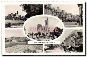 Postcard Modern Dol de Bretagne Overview of the Cathedral Town Hall and the H...