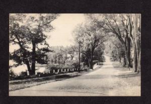 ME Elm St Along Kennebec River SKOWHEGAN MAINE POSTCARD