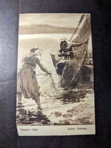 Mint British Palestine Postcard Palestinian Trades Galilean Fishermen