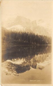 Banff Alberta Canada 1920s RPPC Real Photo Postcard Emerald Lake