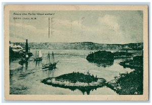 1929 Above The Falls (Slack Water) Saint John New Brunswick Canada Postcard