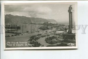 438066 Spain Tenerife Plaza de Espana port Vintage photo postcard