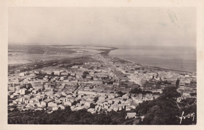 Sete Seafront Aerial Birds Eye Vintage French Real Photo Postcard