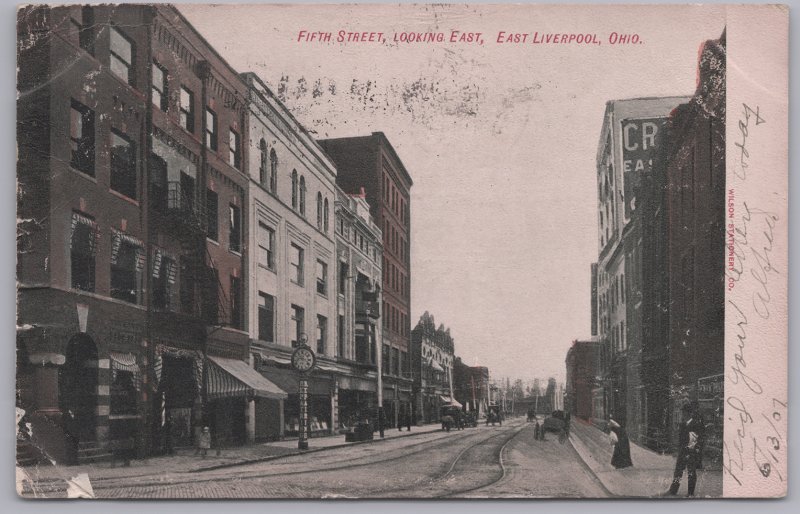 East Liverpool, Ohio - Fifth Street, Looking East - 1907