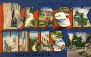 Black Hills, South Dakota Large Letter Town Towns Post Cards Postcards  Black...