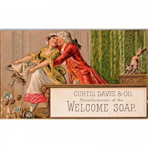 Curtis Davis & Co - Welcome Soap - Boston MASS - Victorian Trade Card #2