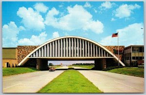 Vtg Vinita Oklahoma OK Glass House Restaurant Will Rogers Turnpike View Postcard