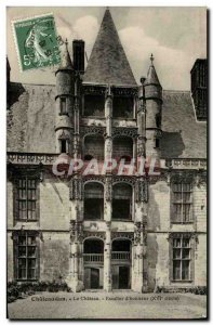 Old Postcard Chateaudun The castle Staircase of honor