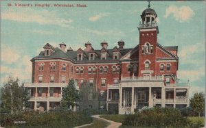 Postcard St Vincent's Hospital Worcester MA