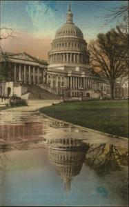 Washington DC Albertype Hand Colored Old Postcard