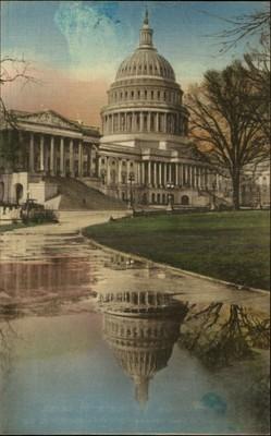 Washington DC Albertype Hand Colored Old Postcard