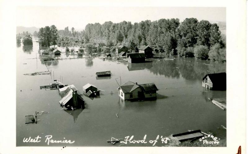 WA - West Rainier. Flood of 1948.   *RPPC