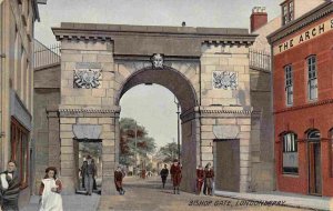 Bishop Gate Londonderry Northern Ireland 1910c postcard