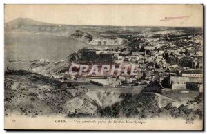Algeria Oran Old Postcard General view taken Jebel Mourdjadjo