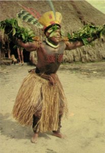 brazil, Xingu Native Indians, Iaualapiti Tauarauanã Spirit Dance 1980s Postcard