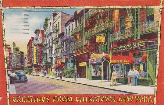 New York Chinatown Greetings From Chinatown 1960