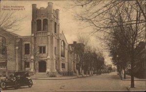 Brooklyn NY Grace Presbyterian Church & Street c1910 Postcard