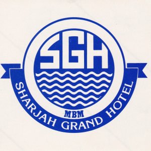 Sharjah Grand Hotel Vintage Luggage Label sk1927