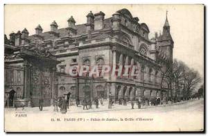 Old Postcard Paris courthouse Grid D Honor
