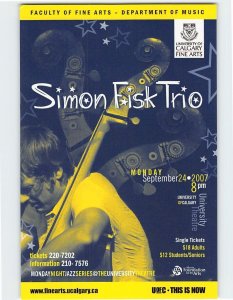 M-178603 Simon Fisk Trio University Theatre University of Calgary Canada