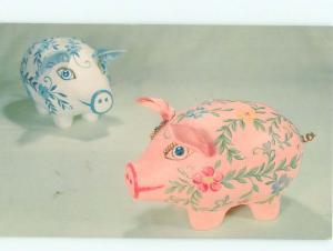 1970's This Is A Postcard MISS HAMCRAFT PIGGY BANK BY NATIONAL HANDCRAFT AC7242