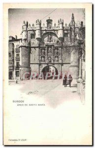 Old Postcard Burgos Arco de Santa Maria