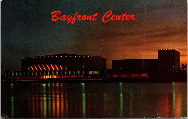 Bayfront Center St Petersburg FL Florida Tampa Bay Night View Postcard PM Cancel 