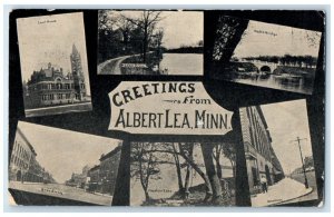 1919 Greetings From Exterior Albert Lea Minnesota Multiview MN Vintage Postcard