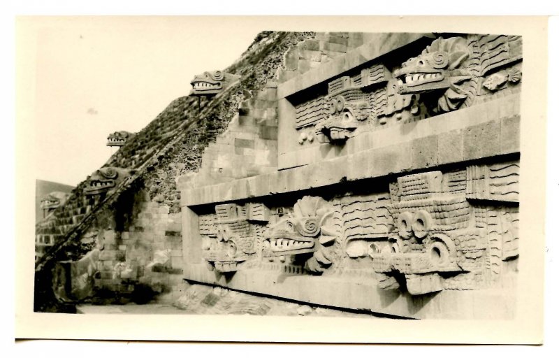 Mexico - Teotihuacan. Temple of Quetzalcoatl   *RPPC