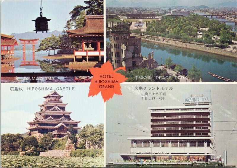 Hotel Hiroshima Grand Hiroshima Japan Multiview Postcard C6