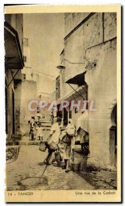 Old Postcard Tangier Morocco A street in the Casbah