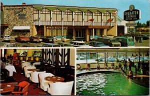 Sheraton Caswell Motor Inn Sudbury Ontario ON Hotel Pool c1976 Postcard D48