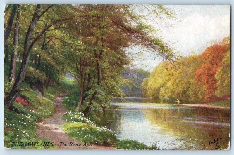 Ayrshire Scotland Postcard The Lowlands The River Ayr c1910 Oilette Tuck Art