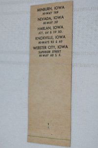 Hunter Oil Company Advertising 20 Strike Matchbook Cover