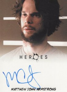 Matthew Armstrong Heroes Hand Signed TV Show Autograph Card